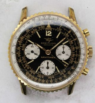 Vintage Breitling Navitimer 806 Chronograph Wristwatch Gold - Plated Venus 178