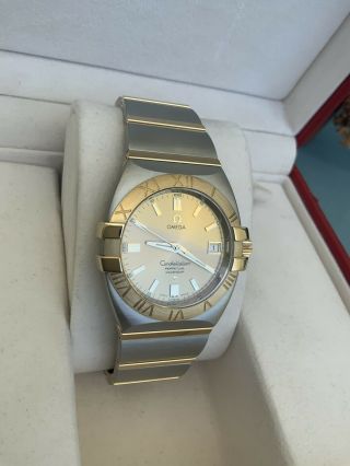 Omega Constellation Double Eagle 12.  111.  000 18k And Steel B&p