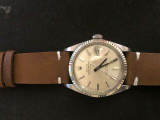 Rare Vintage Rolex Datejust Mens1601 36mm Automatic Watch
