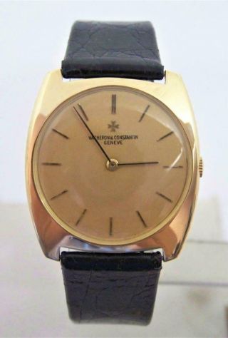 Vintage 18k Gold Vacheron Constantin Mens Winding Watch 1960s Cal K1014 Exlnt