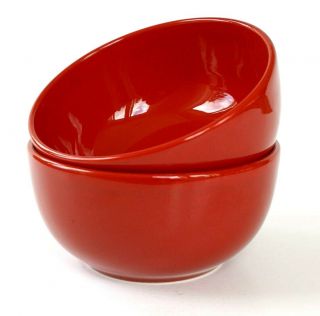 Set Of 2 Waechtersbach Germany Fun Factory Cherry Red Coupe Cereal Soup Bowls