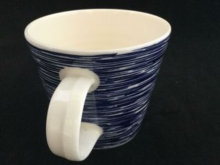 Royal Doulton PACIFIC 3 3/8 ' Tall Blue Stripes Coffee Mug/ Tea Cup - SHIPS 3