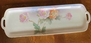 R.  S.  Germany Vintage 16” Tray Flowers