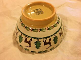 Nicholas Mosse Pottery Reindeer 6 1/4 " X 3 1/4 " Footed Serving Bowl Ireland Euc