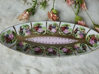Vintage Antique ROYAL VIENNA Dish Romantic Cottagecore Vanity Courting Bowl Pink 3