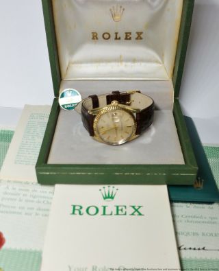 Full Set Rolex Mens 1550 Vintage Oyster Perpetual Date Box Papers