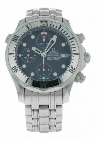 Omega Seamaster Chronograph Blue Dial Automatic 41.  5mm Men 