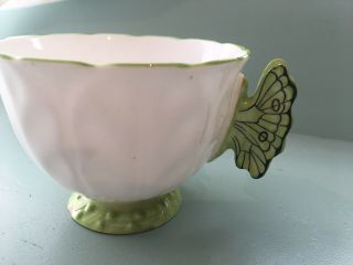 Ansley Tea Cup & Saucer - England - Butterfly Handle