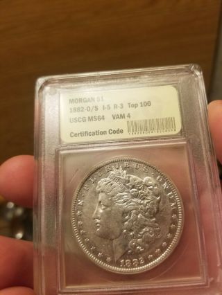 1882 O/s Morgan Silver Dollar Vam 4,  Coin
