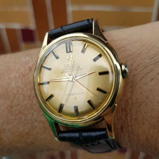 VINTAGE OMEGA CONSTELLATION SOLID YELLOW GOLD 18K & DIAL CAL.  551 CIRCA 1961 2