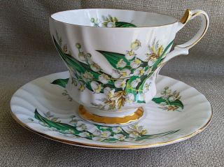 Queen Anne Lily Of The Valley Tea Cup And Saucer Set Lovely One