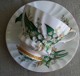 Queen Anne Lily Of The Valley Tea Cup And Saucer Set Lovely One 3