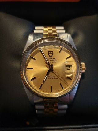 Tudor Oyster Prince Date And Day 94613 Steel And 18ct Gold Bezel 1988