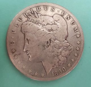 Early 1890 CC Morgan Silver $1 Dollar Coin Ungraded 2