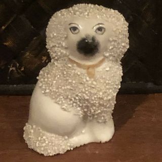 Staffordshire Ware Kent Made In England Poodle Confetti Mantle Dog Figurine