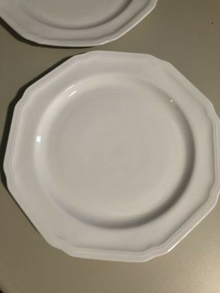 Set Of 2 Mikasa Antique White Bone China Dinner Plates 10.  5”
