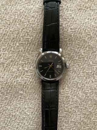 Vintage Rolex Oyster Date Precision 6694 Black Dial Mens Watch.  Circa 1978.