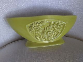 Red Wing Art Pottery B2016,  Planter Or Bowl,  10 Inch,  Chartreuse/gray