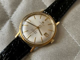 Very Rare Vintage 1960s Hamilton 18k Solid Gold Estoril Automatic Watch