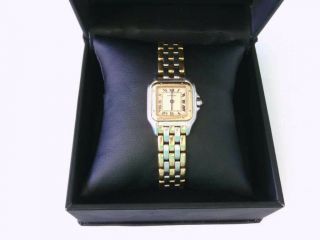 Cartier Panthere 18k Gold & Stainless Quartz Ladies Watch.  22mm.  Does Not Work.