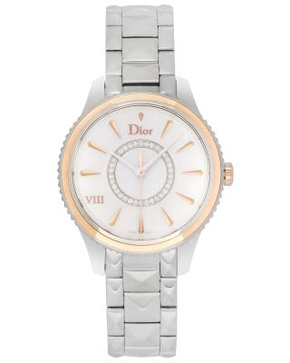 Dior Viii Montaigne Diamond Mother Of Pearl Quartz Ladies Watch Cd1521i0m001