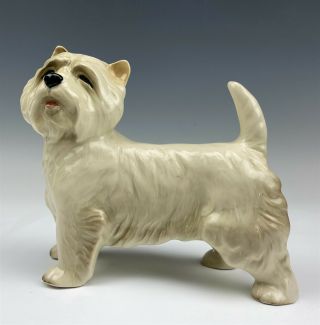 Mystery Maker 8 " Hand Crafted Painted Ceramic Terrier K9 Dog Animal Figurine Mar