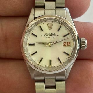 Rolex Date Ref.  6519 Stainless Steel Ladies Vintage Watch 100 Automatic