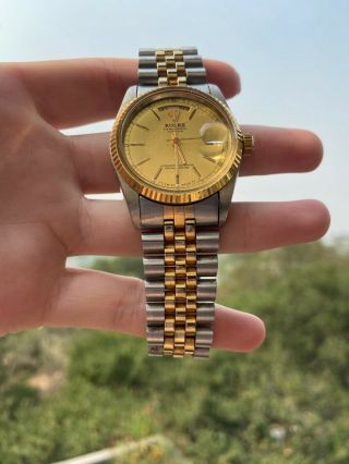 Rolex Watch - Mens Two - Tone Stainless Steel & Gold - Needs To Be Wound Up