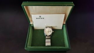 Rolex Oysterdate Precision (6466) (30mm) Wristwatch / Stainless Steel W.  Gold