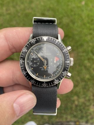 Vintage Nivada Grenchen Chronomaster Aviator Diver Mens Chronograph Watch
