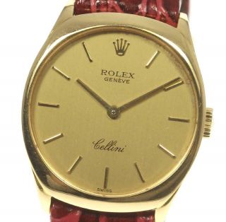 Rolex Cellini 18k Solid Gold Cal.  1601 Hand Winding Ladies Watch_545242