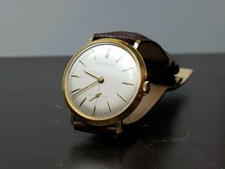 Vintage 1956 Jaeger Lecoultre Jlc Solid 14k Yellow Gold 17j Cal.  480/cw Watch
