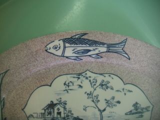 Williamsburg Virginia Shields Tavern Stoneware Fish Plate Platter Oval 2