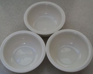 Set Of 3 Franciscan Sea Sculptures White Bowls About 5 3/8 Inches Across Top