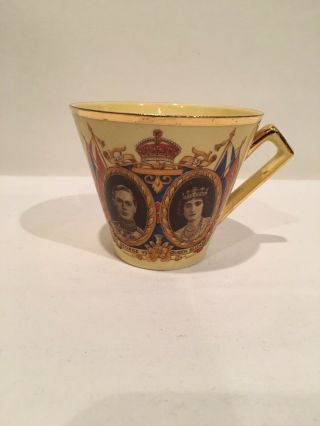 Vtg Royal Winton Tea Cup 1939 King George Vi Queen Elizabeth Grimades England