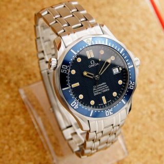 Authentic Omega Seamaster Professional 300M Blue Dial Automatic Mens Wrist Watch 3