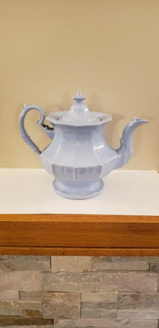 Vintage Ironstone Baby Blue Tea Pot