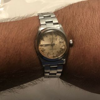 Vintage Rolex Oyster Perpetual Date Mens Watch Needs Work