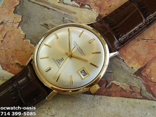 1960 ' s Vintage GIRARD PERREGAUX GYROMATIC,  14K Gold,  High Frequency,  Serviced 2