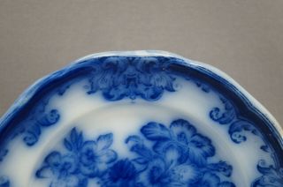 Wedgwood Geranium Pattern Flow Blue Semi Porcelain Dinner Plate Circa 1900 3