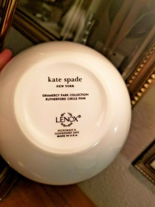 3 - Lenox Kate Spade Gramercy Park Rutherford Circle PINK SOUP - CEREAL BOWLS 5 - 7/8 