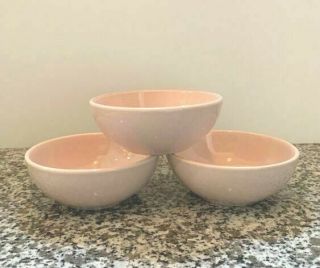 Vintage Russel Wright Iroquois Casual Pink Bowls Set Of 3 5 " Bowls