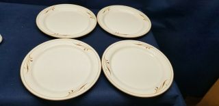 Lenox Chinastone " Beige Brushstrokes " Set/4 Dinner Plates