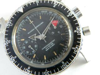 Vintage Nivada Grenchen Chronomaster Aviator Sea Diver Watch Valjoux 92