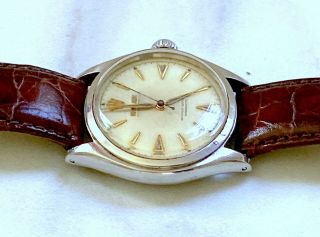 Vintage Rolex Bubble Back Oyster Perpetual Stainless Steel Watch Family Heirloom 3