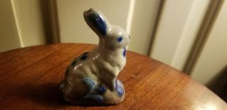 Beaumont Pottery Stoneware Salt Glaze Rabbit Figure Figurine 1993