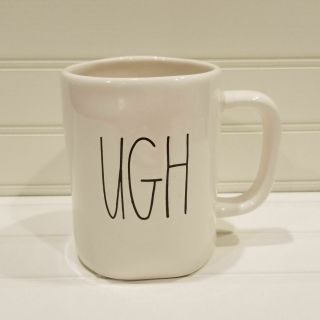 Rae Dunn Ugh Coffee Tea Mug Ceramic Funny Cute Humour Magenta