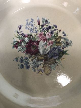 3 Home & Garden Party USA FLORAL Dinner Plates 10 Inch 2