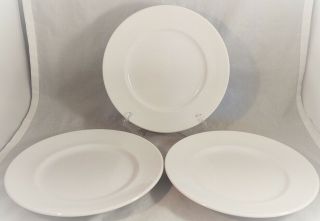 Set Of 3 Williams - Sonoma Brasserie White 9 " Luncheon Salad Plates
