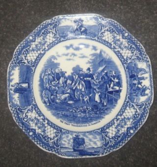 Crown Ducal Colonial Times 10 " Plate First Thanksgiving